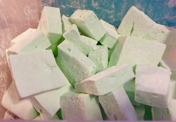 Minty marshmallows for gourmet s'mores!
